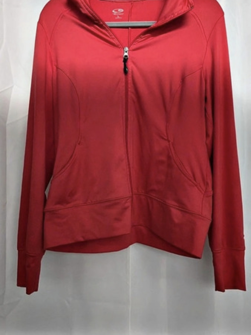Champion Red Full-Zip Jacket Size Large Like New